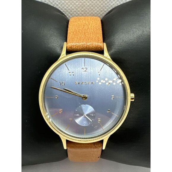Skagen Anita SKW2407 Women's Brown Leather Analog Dial Quartz Wrist Watch AEA014 - Picture 1 of 11